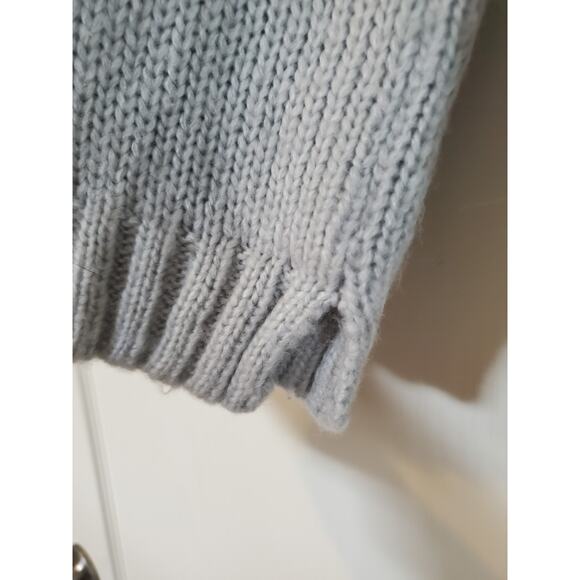 Wooden Ships Paola Buendia Gray Leopard Star Wool Blend Sweater, Small / Medium - Picture 6 of 10